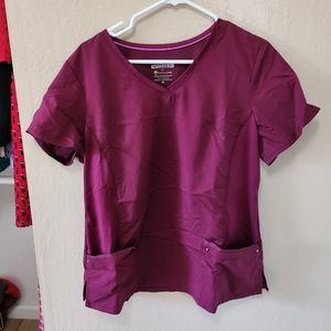 Maroon Scrub Top